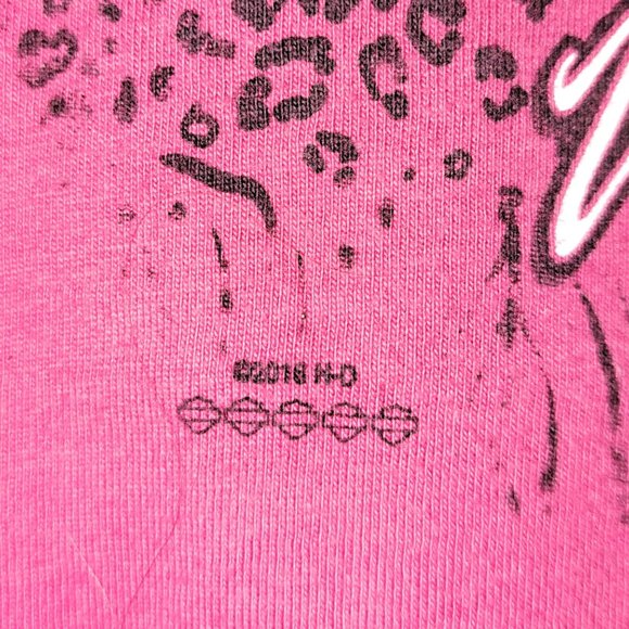 Harley Davidson Motorcycles Girls Pink Wild Child Okoboji Iowa Short Sleeve Tee - Picture 6 of 6